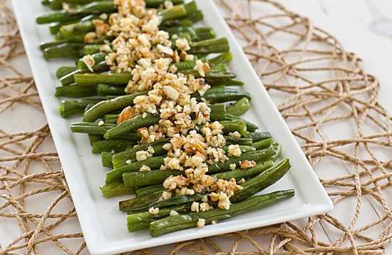 Green Beans with Lemon-Almond Pesto [angle]