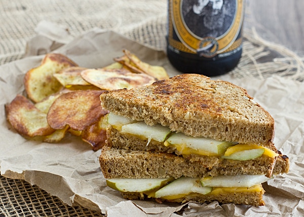 Pear and Sharp Cheddar Grilled Cheese Sandwich