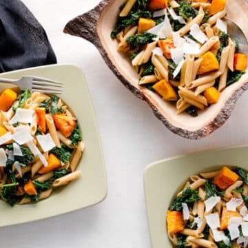 Penne with Butternut Squash & Kale Feature