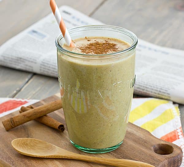 Pumpkin Spice Breakfast Shake [being served with spoon]
