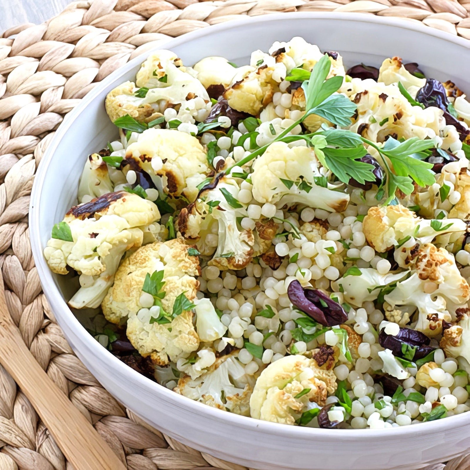 cauliflower and Israeli couscous salad