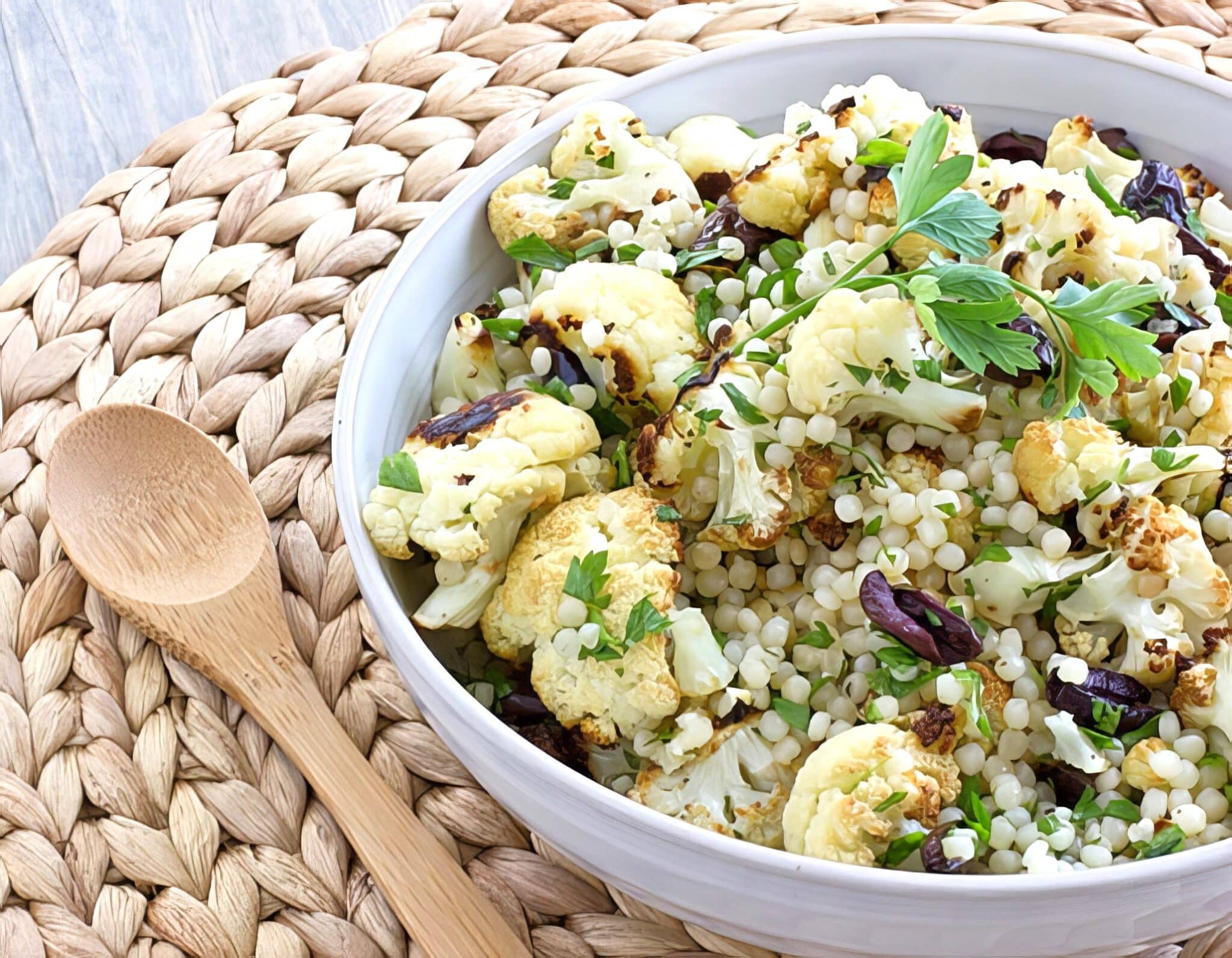 cauliflower and Israeli couscous salad