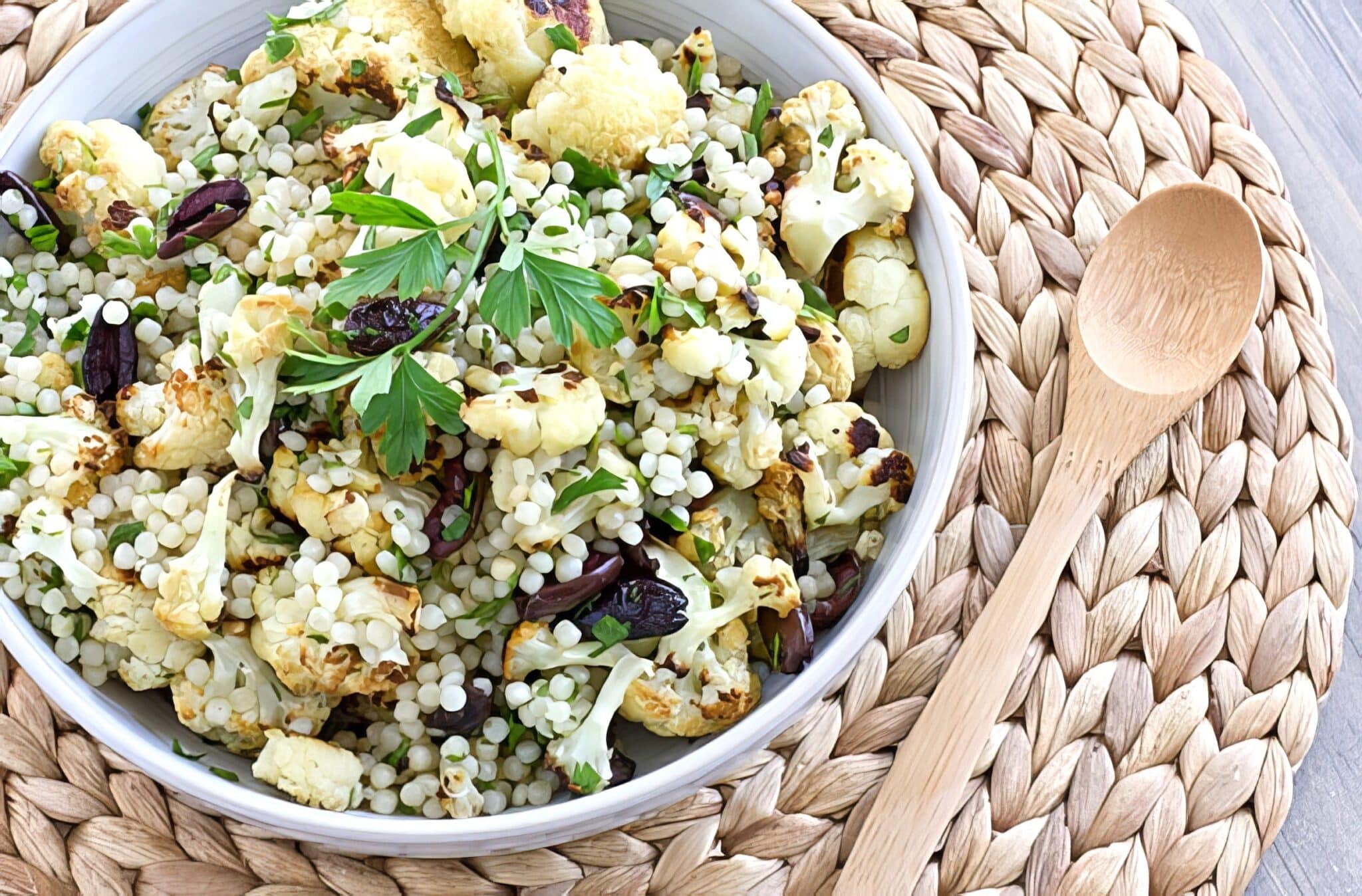 cauliflower and Israeli couscous salad