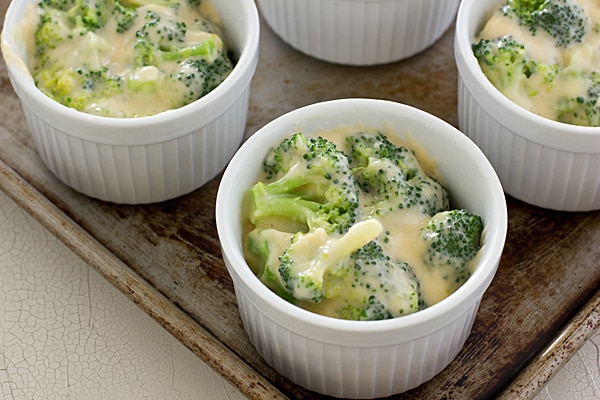 Broccoli & Cheese in Ramekins
