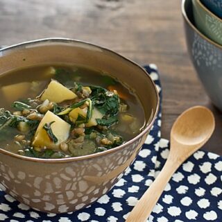 Chard, Lentil, and Potato Slow Cooker Soup