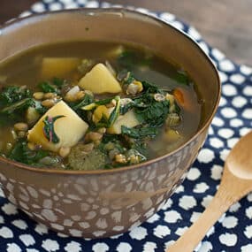 Chard, Lentil & Potato Slow Cooker Soup Recipe