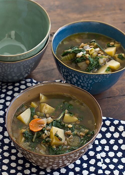 Chard, Lentil & Potato Slow Cooker Soup