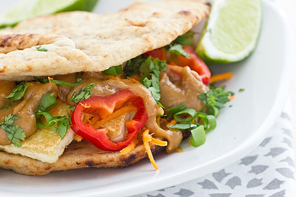 Crispy Tofu Sandwiches with Ginger Peanut Sauce Recipe