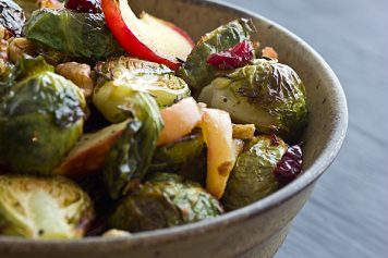 Vegan and Vegetarian Roasted Brussels Sprouts and Apples Recipe