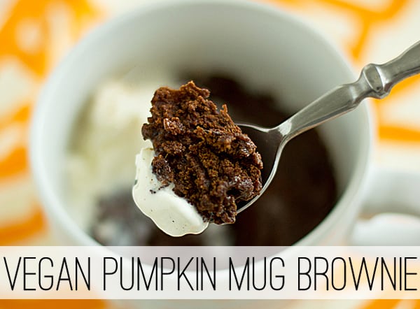 Vegan Pumpkin Mug Brownie