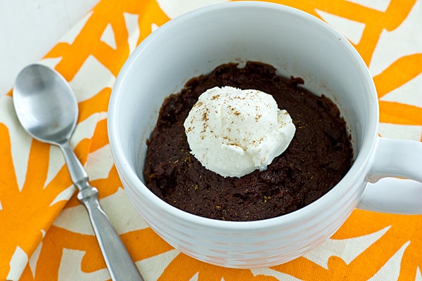 Vegan Pumpkin Mug Brownie