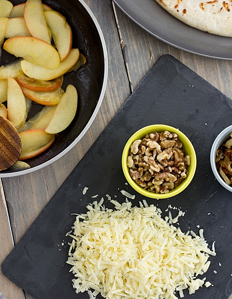 Apple Cheddar Pizza with Caramelized Onions & Walnuts Ingredients
