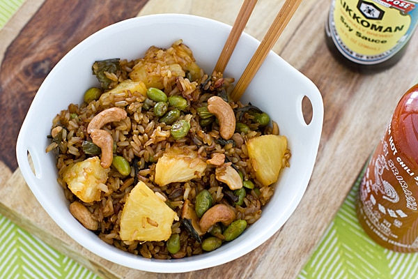 15 Scrumptious Ways to Make Vegetarian Fried Rice: Baked Fried Brown Rice Recipe