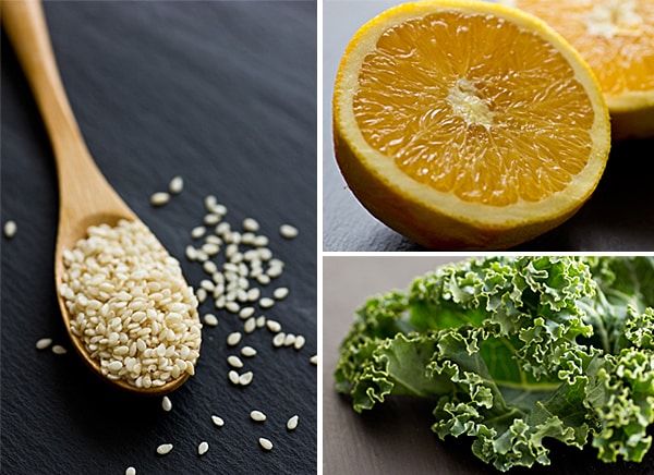 Citrus Sesame Kale Ingredients