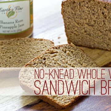 Super Easy No-Knead Whole Wheat Sandwich Bread