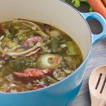 Vegetable Broth Made with Kitchen Scraps