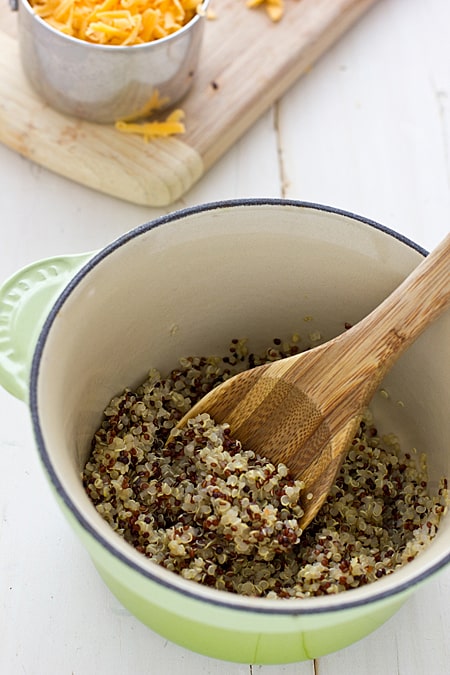 Quinoa in Le Creuset Pan