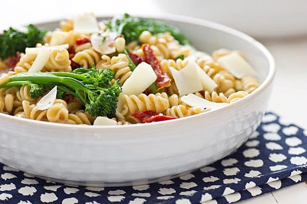 Whole Wheat Rotini with Broccolini and Sun-Dried Tomatoes