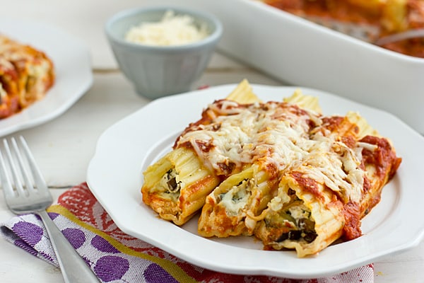 Make-Ahead Cheese & Roasted Vegetable Baked Manicotti Recipe