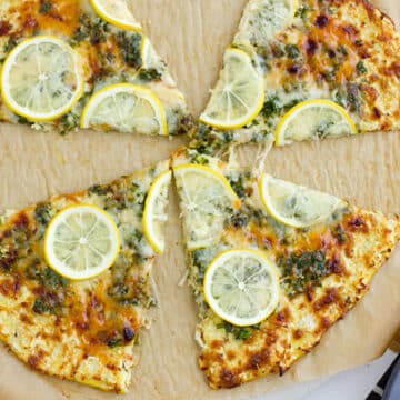 Lemon Gremolata Pizza with Cauliflower Crust Recipe