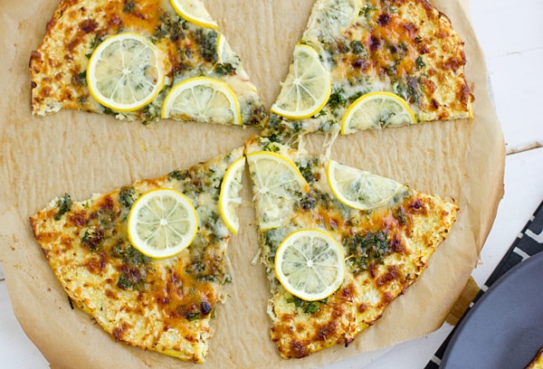 Lemon Gremolata Pizza with Cauliflower Crust Recipe