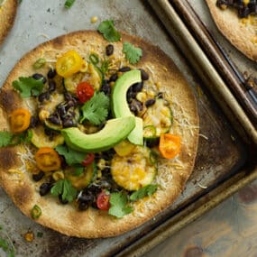Black Bean & Veggie Baked Tostadas Recipe