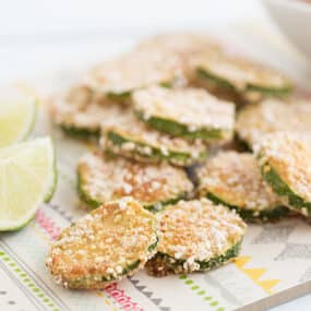 Crispy Sweet Chili Zucchini with Lime-Almond Dipping Sauce Recipe