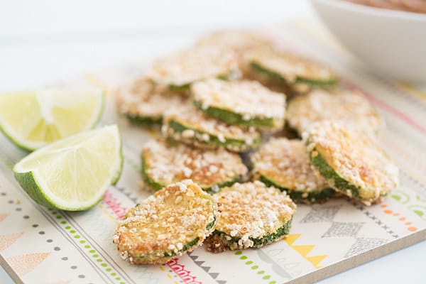 Crispy Sweet Chili Zucchini with Lime-Almond Dipping Sauce Recipe