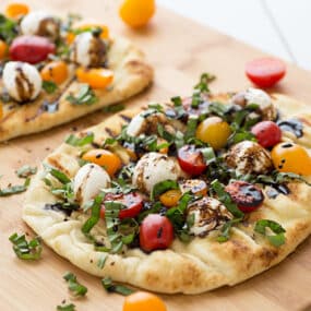 Grilled Caprese Naan Pizza Recipe