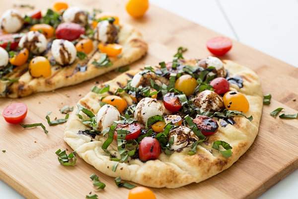 15 of the Best Vegetarian Grilling Recipes: Grilled Caprese Naan Pizza Recipe
