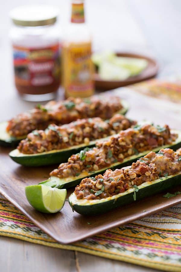 Taco Stuffed Zucchini