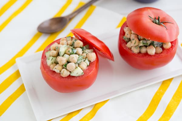 Cucumber Chickpea Salad with Lemony Tahini Dressing Recipe