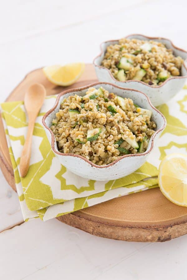 Freekeh, Zucchini & Pistachio Salad