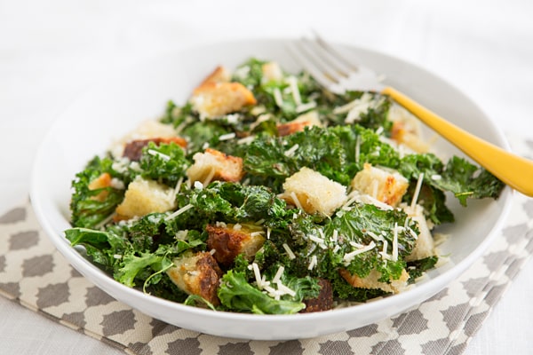 Garlicky Grilled Kale Salad with Grilled Bread