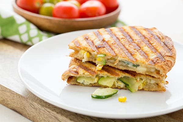 Zucchini & Corn Panini with Pepper Jack Cheese Recipe