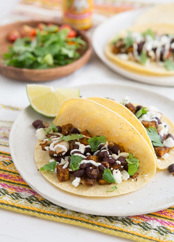 Roasted Sweet Potato & Black Bean Tacos Recipe