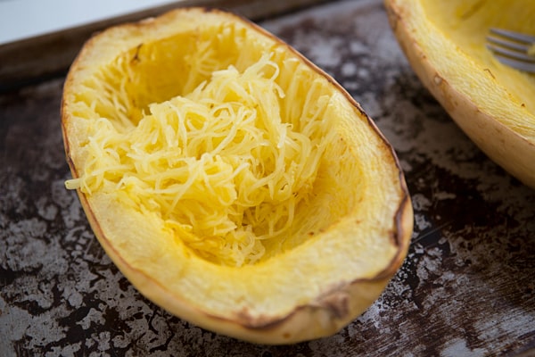 Spaghetti Squash with Garlicky Kale Pesto Recipe