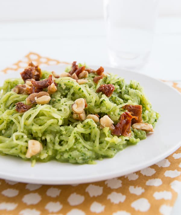 Baked Spaghetti Squash and Kale Pesto Recipe - Eat Simple Food