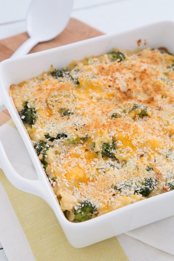 Broccoli Cheddar Brown Rice Casserole