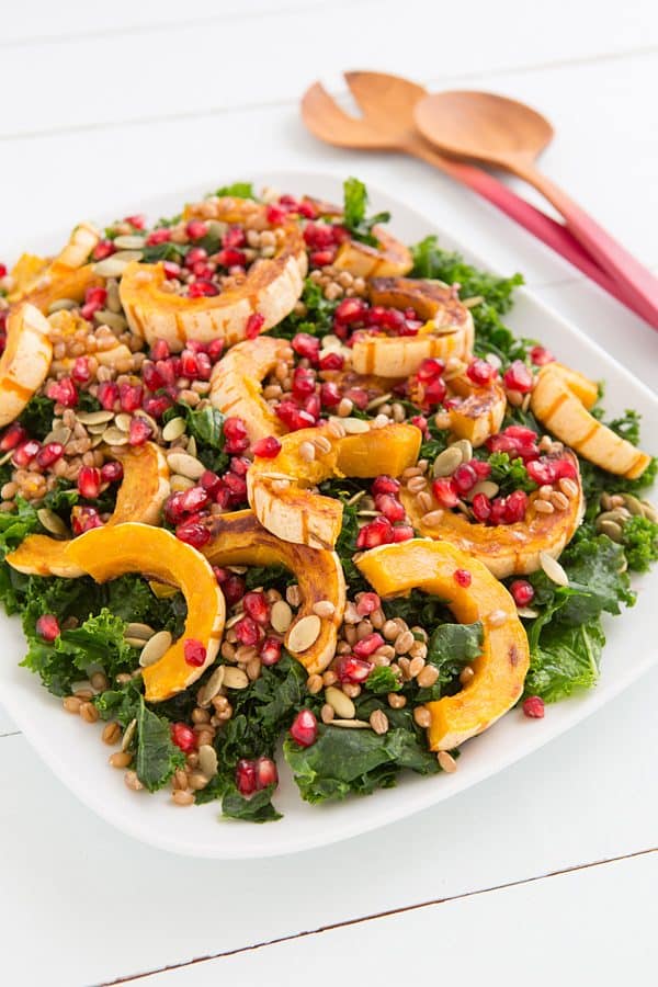 Kale and Delicata Salad with Citrus-Maple Vinaigrette