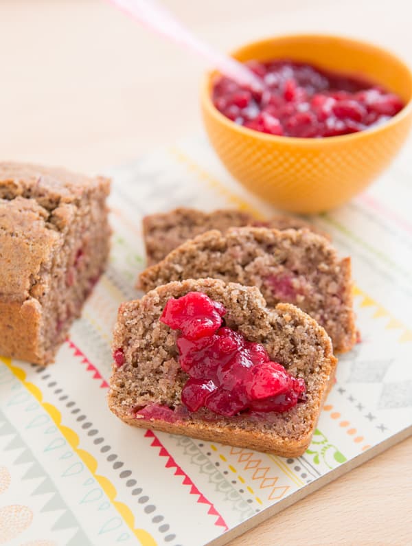 Leftover Cranberry Sauce Bread Recipe from Oh My Veggies!