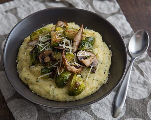 Creamy Mushroom Polenta - Plant-Based on a Budget