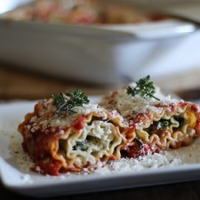 Portobello And Spinach Lasagna Roll Ups Recipe Oh My Veggies