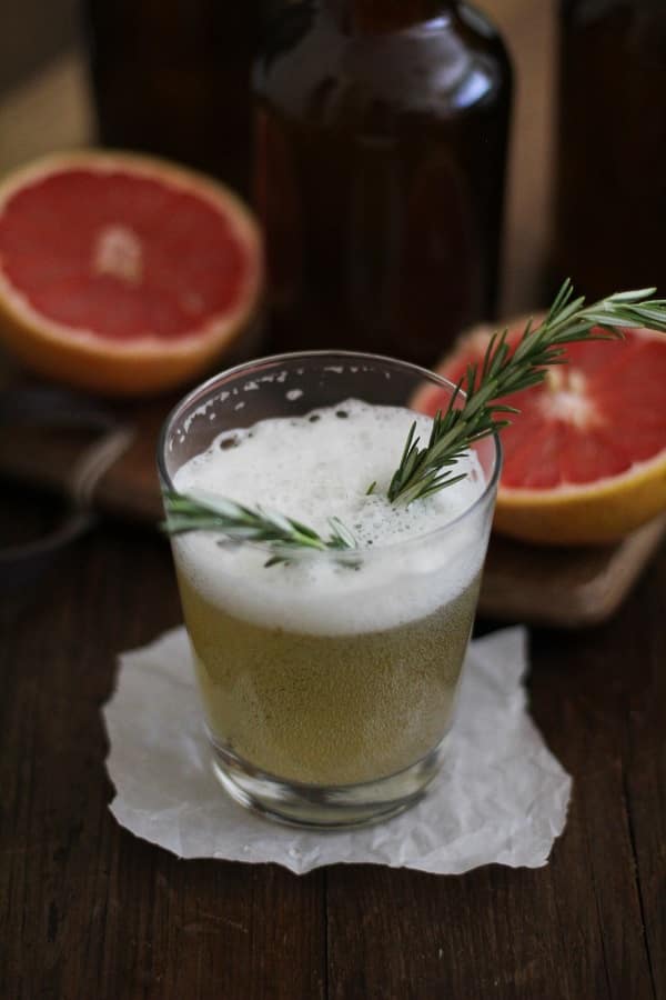 Grapefruit Rosemary Kombucha and Delicious Probiotic Drinks, a cookbook on brewing probiotic beverages at home