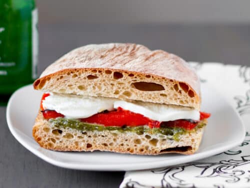 Nduja, roast pepper and mozzarella toastie recipe