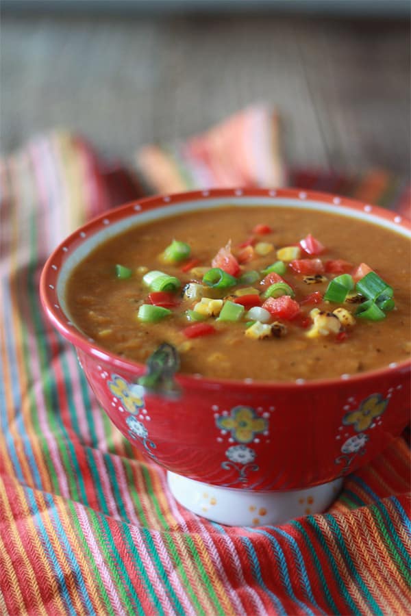 Slow Cooker Corn and Red Pepper Chowder