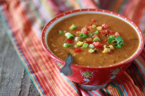 Slow Cooker Corn and Red Pepper Chowder