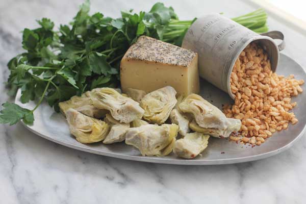 ingredients for Artichoke Gratinata