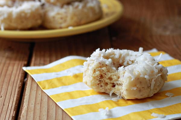 Vegan Lemon Coconut Baked Doughnuts