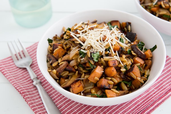 Orzo with Caramelized Fall Vegetables and Ginger